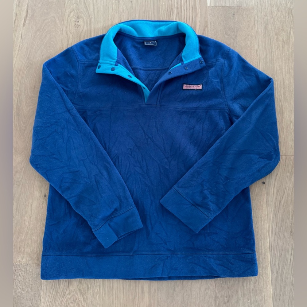 Men’s Vineyard Vines Quarter Zip Fleece Sweater - Size L
Blue